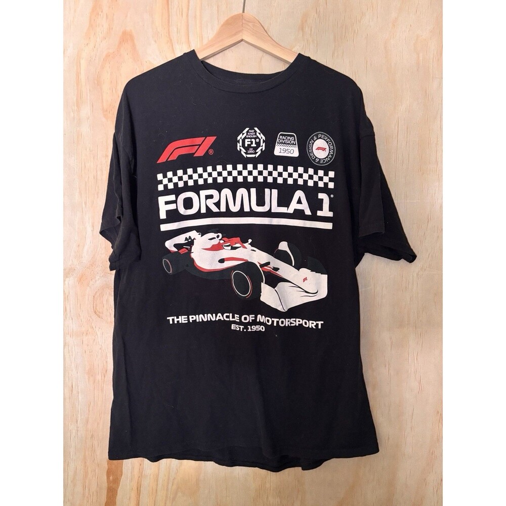 Formula 1 T-shirt Black XL Hybrid Apparel